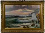 Guido Odierna (Italian, 1913-1991) 'Twilight Waters' Oil on Canvas