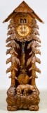 Kieninger Mahogany Grandfather Cuckoo Clock