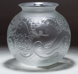 Lalique Crystal 'Xian' Dragon Vase