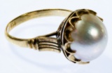 18k Gold and Mabe Pearl Ring