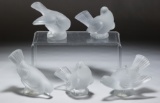 Lalique Crystal 'Sparrow' Figurine Assortment