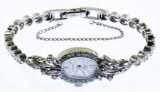 Andre Cheval 14k White Gold and Diamond Wrist Watch