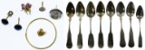 Mixed Gold Jewelry and Coin Silver Spoon Assortment