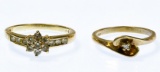 14k and Rogers 10k Gold and Diamond Rings
