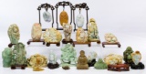 Asian Carved Jadeite Jade Figure Assortment