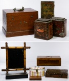 Wood, Ceramic and Tin Box Assortment