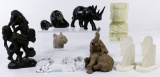 Stone, Wood and Glass Animal Figurine Assortment