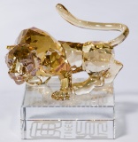 Swarovski Crystal Chinese Zodiac Golden Tiger Figurine