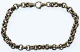 14k Gold Round Link Bracelet