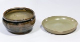 Chinese Jian Ware 'Hare's Fur' Bowl and Celadon Tray