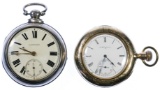 Sterling Silver Pair Case Pocket Watches