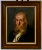 Guszich (20th Century) 'Rabbi' Oil on Canvas