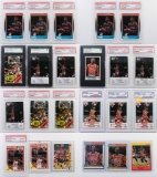 Michael Jordan and Dennis Rodman PSA Graded Trading Card Assortment