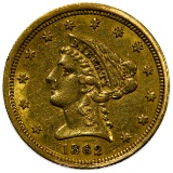 1862 $2 1/2 Gold AU Details