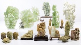 Asian Carved Stone Figurine Assortment