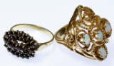 14k Gold and Semi-Precious Gemstone Rings