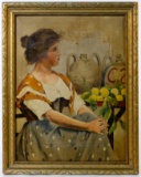 P. Schmidt (European School, early 20th Century) 'Portrait' Oil on Canvas