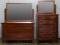 Mahogany Dressers with Mirrors by Tobey Furniture Co.