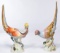Achille Bloch French Porcelain Pheasant Figurines