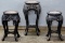 Asian Rosewood and Marble Top Table Assortment