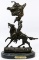 (After) Frederic Remington 'The Buffalo Signal' Bronze Statue