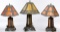 Slag Glass Panel Table Lamps