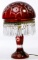 Ruby Cut to Clear Glass Table Lamp