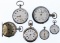 Sterling Silver (935 and 900) and Coin Pocket Watch Assortment