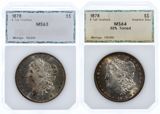 1878 $1 8TF MS-64/63 PCI