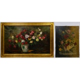 Floral Still Life Oil on Canvas Paintings