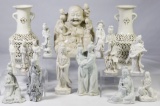 Asian Blanc de Chine Figure and Vase Assortments