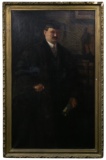 L. Femel (20th Century) Portrait Oil on Canvas
