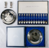 Sterling Silver Spoon, Plate and Jewelry Assortment