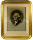 George Washington Printed Image on Silk