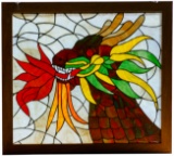 Dragon Motif Stained Glass Window by Sally Gaca