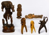 Carved Nutcracker and Statue Assortment