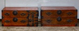 Asian Stained Pine Campaign Chests
