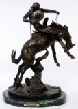 (After) C.M. Russell (American, 1864-1926) 'Bronco Twister' Bronze Statue