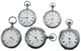 Waltham and Illinois Open Face Pocket Watch Assortment