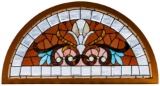 Stained Glass Demilune Transom Window