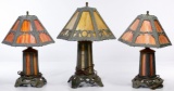 Slag Glass Panel Table Lamps