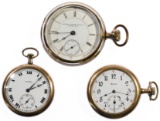 Illinois Gold Filled Open Face Pocket Watches
