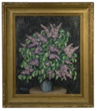 Unknown Artist (20th Century) 'Lilacs' Oil on Canvas