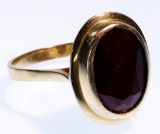 18k Gold and Garnet Ring