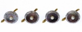14k Gold, Pearl and Mother of Pearl Tuxedo Studs