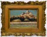 John Goossens (American, 1887-1968) 'Mount Moran, Wyoming' Oil on Board