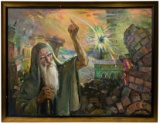 Joseph Puchinsky (Russian, 1922-2007) 'Prophet Isaiah' Oil on Canvas