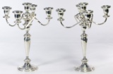 Poole #754 Sterling Silver Weighted Candelabras