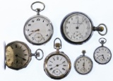 Sterling Silver (935 and 900) and Coin Pocket Watch Assortment