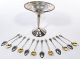 Silver Demitasse Spoons and Compote